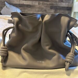 Loewe Flamenco grey Leather Clutch Bag